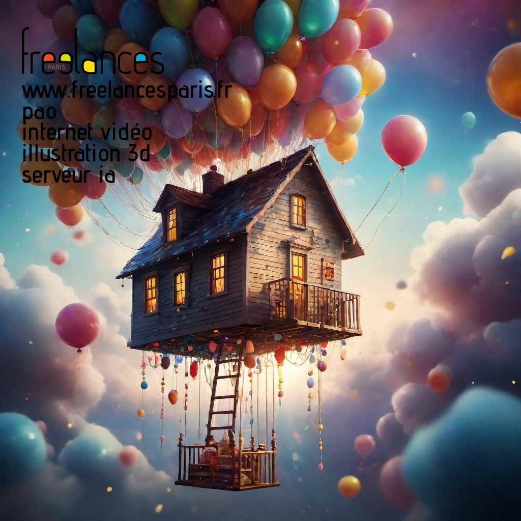 Pao mise en page internet vidéo illustration 3d serveur IA générative AI freelance paris studio de création magazines mqdet750